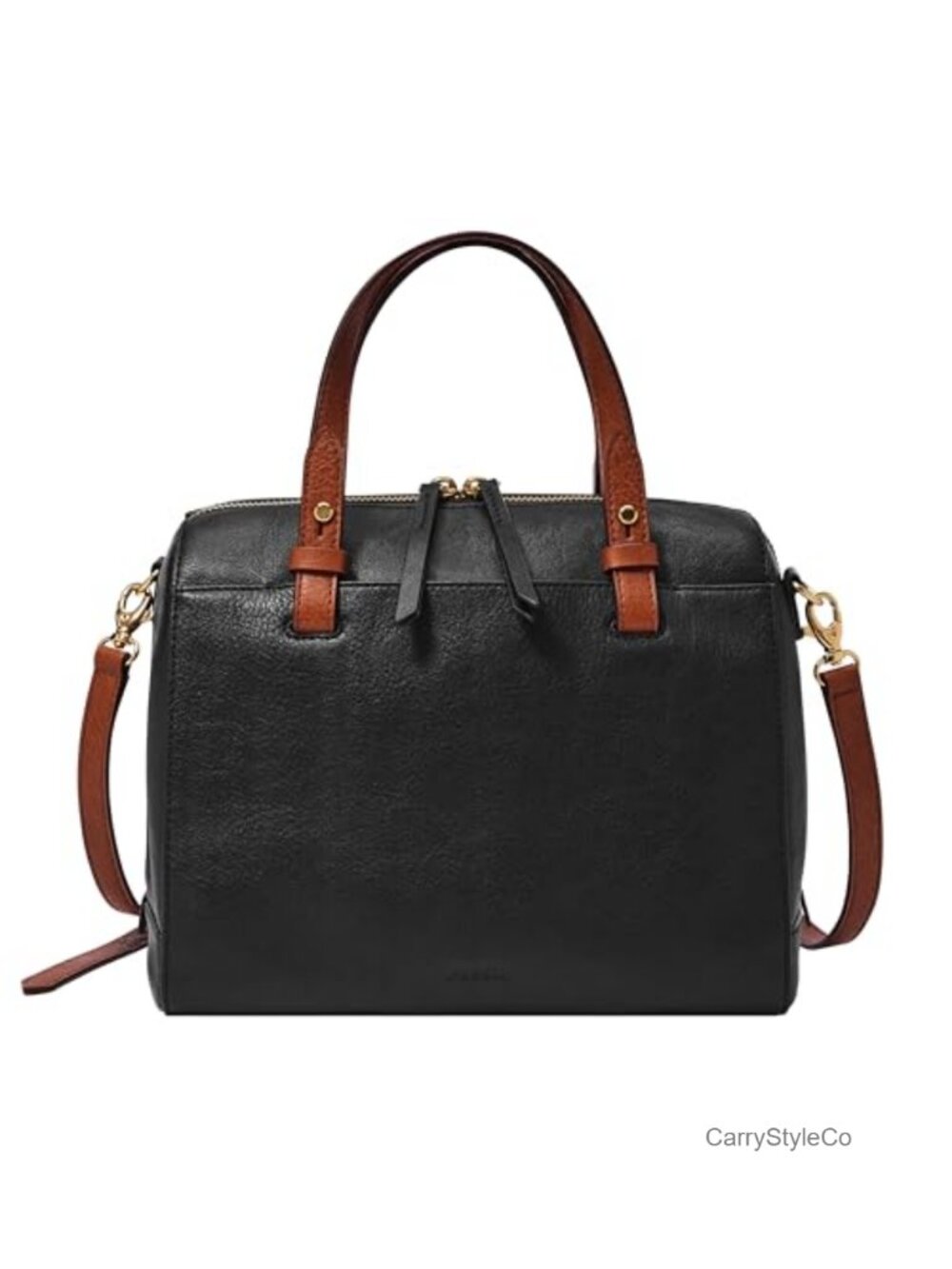 LiteHide Leather Satchel Handbag with Detachable Strap & Pockets